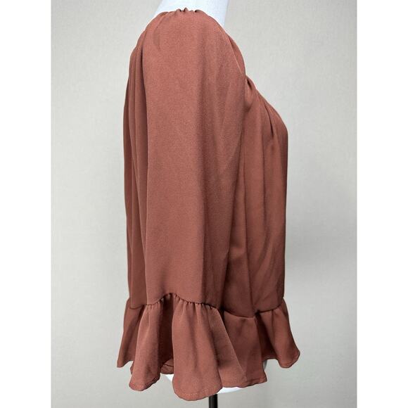 Peppermint Women’s Sz L Blouse Top Peasant Cottage Core Made In The USA - Picture 5 of 12